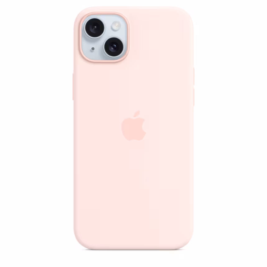 Apple iPhone 15 Plus Silikon Case mit MagSafe light pink