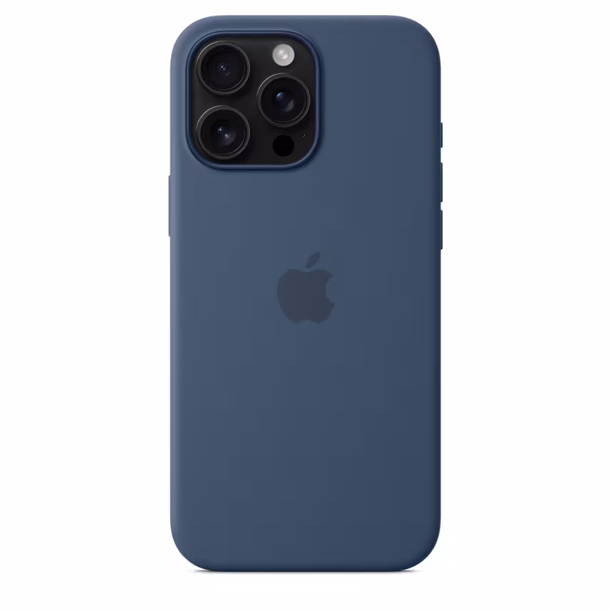 Apple iPhone 16 Pro Max Silikon Case mit Magsafe denim