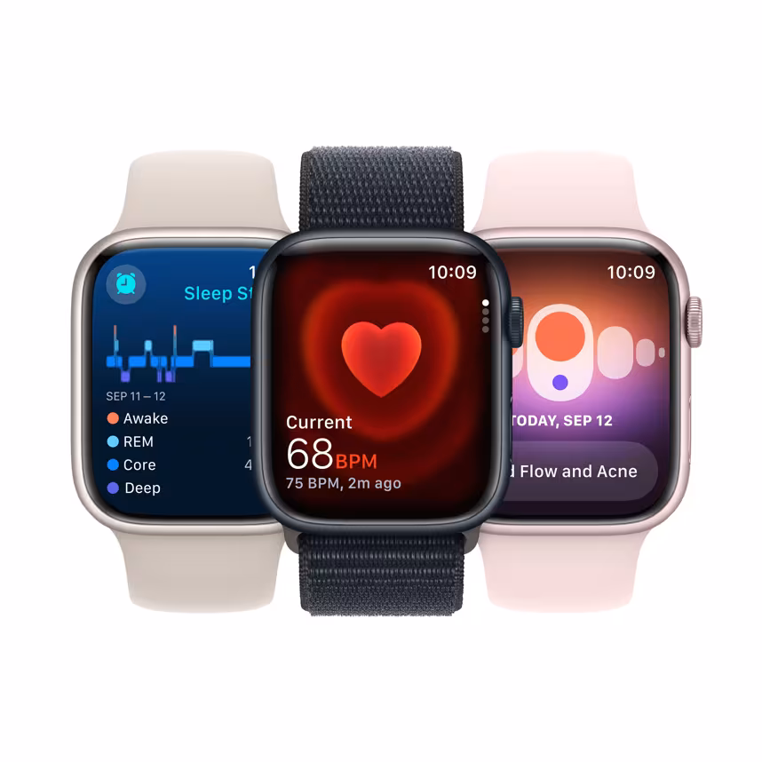 Apple Watch S9 GPS Alu ros&eacute; 41mm Sportband M/L hellrosa
