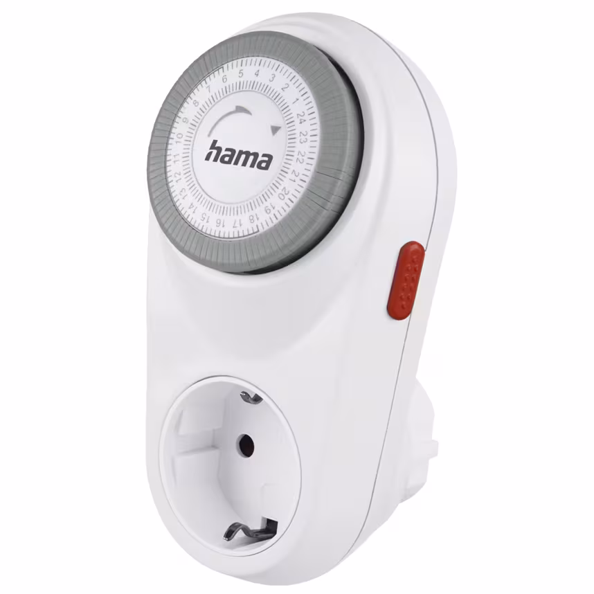 Hama Mechanische Zeitschaltuhr Curved wei&szlig;