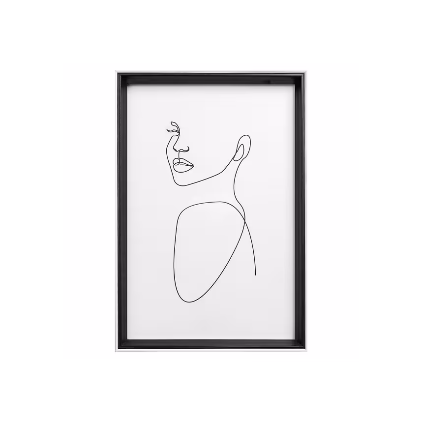 Bilderrahmen "Silhouette" Holz 15x20 weiß/schwarz