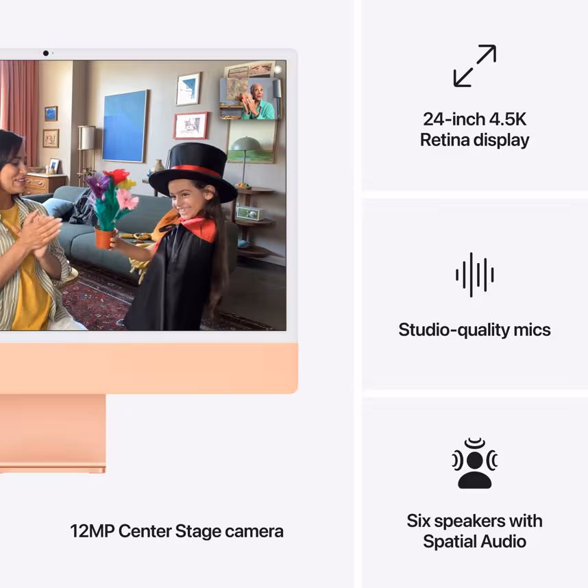 Apple iMac 24"  4.5K/M4/8CPU/8GPU/16GB/256GB, orange