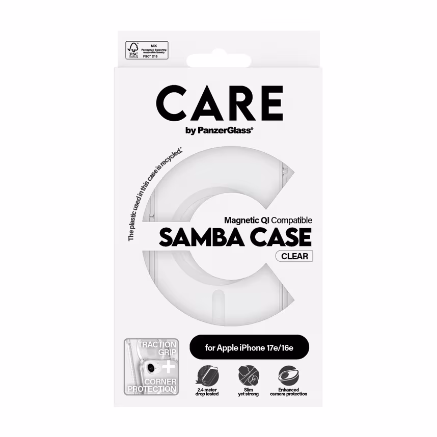 PanzerGlass Case CARE Samba Clear MagSafe iPhone 17e