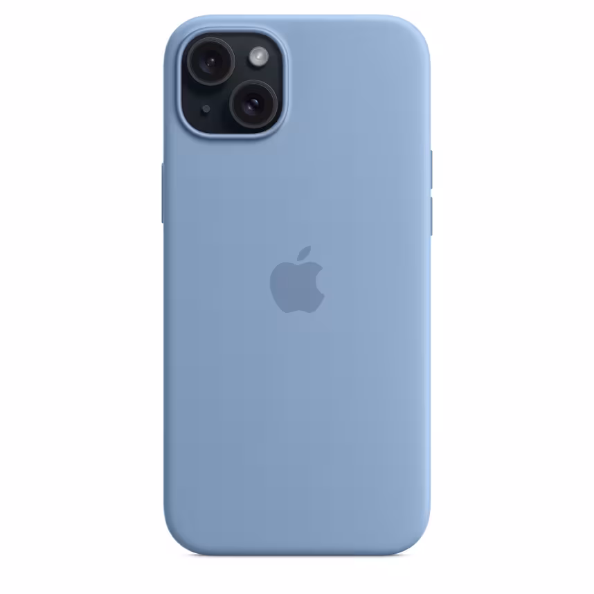 Apple iPhone 15 Plus Silikon Case mit MagSafe winter blue