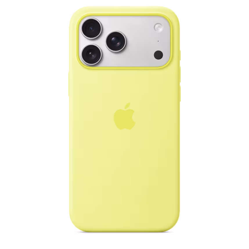 Apple iPhone 17 Pro Max Silicone Case mit MagSafe Neon Yellow
