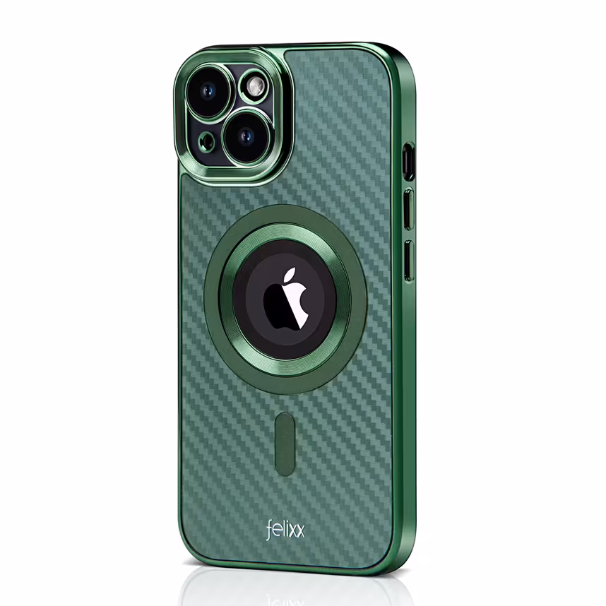 Felixx Back Carbon App iPhone 15 green