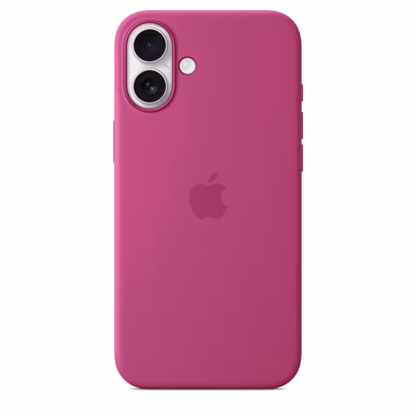  Apple iPhone 16 Plus Silikon Case mit Magsafe fuchsia 