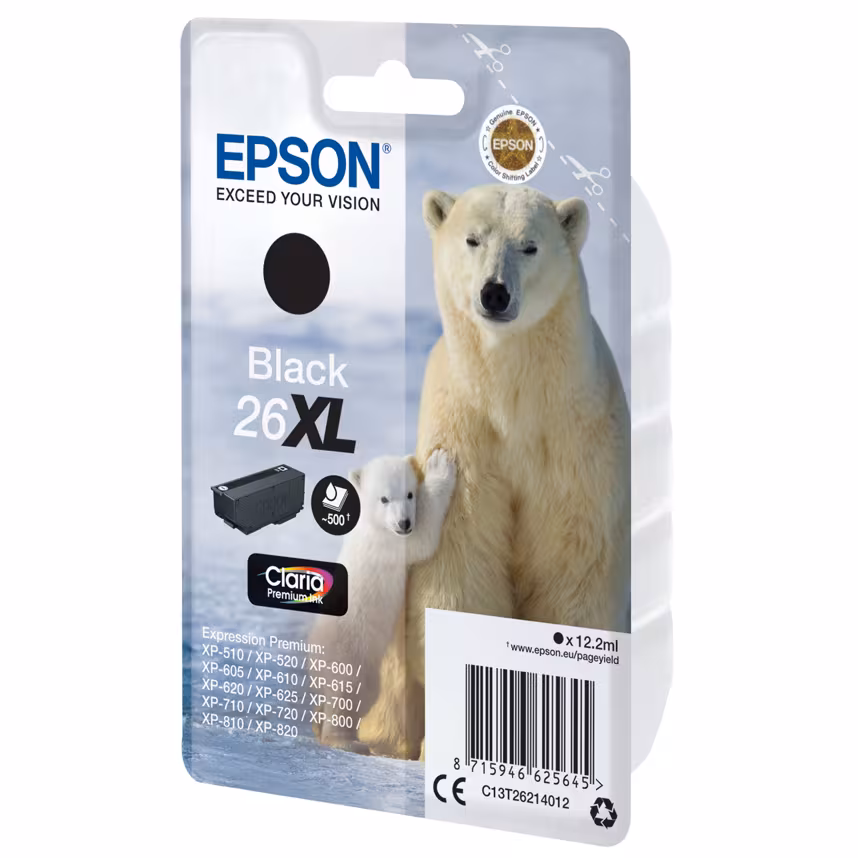 Epson 26XL T2621 Tinte Black 12,2ml