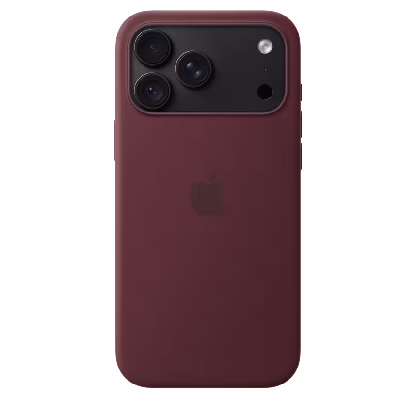 Apple iPhone 18 Pro Max Silikon Case mit MagSafe Burgundy