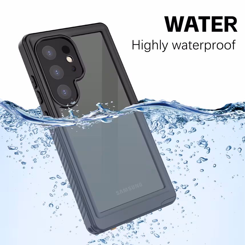 felixx IP68 Waterproof case Black - Samsung Galaxy S24 Ultra