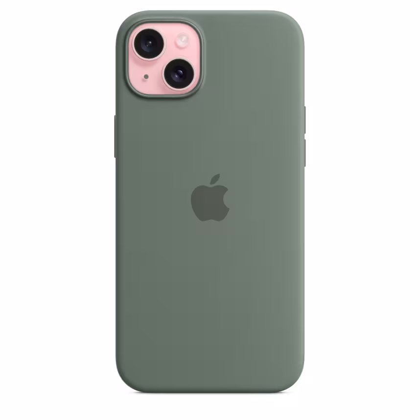 Apple iPhone 15 Plus Silikon Case mit MagSafe cypress