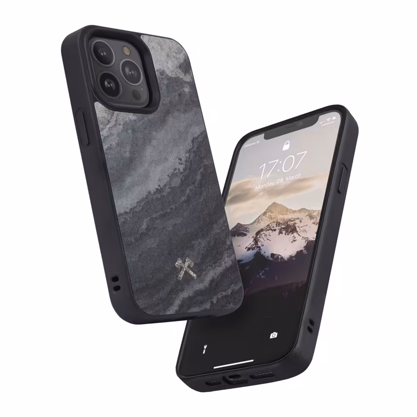 Woodcessories Bumper Case MagSafe iPhone 13 Pro camograu