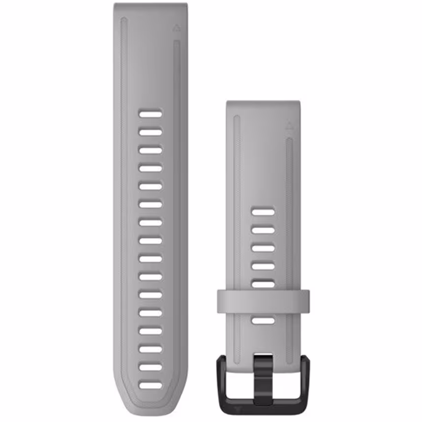 Garmin Quickfit Band 20mm Silikon hellgrau schwarz
