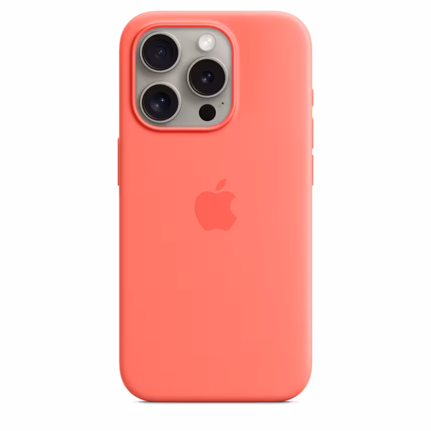 Apple iPhone 15 Pro Silikon Case mit MagSafe guava