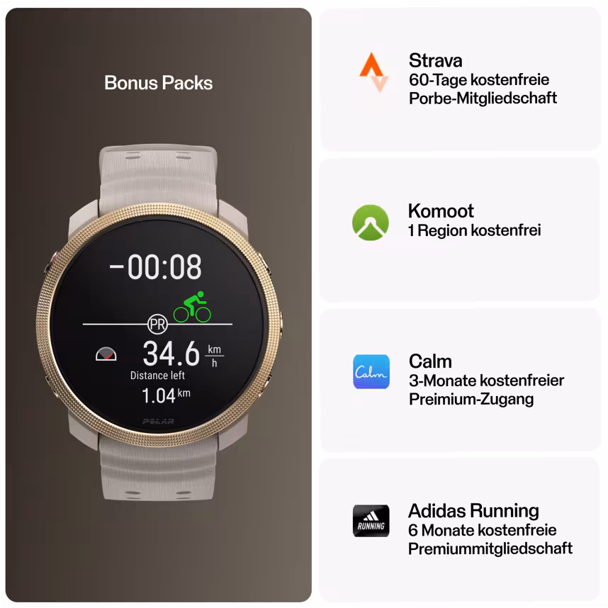 Polar Vantage M3 S-L grau/gold