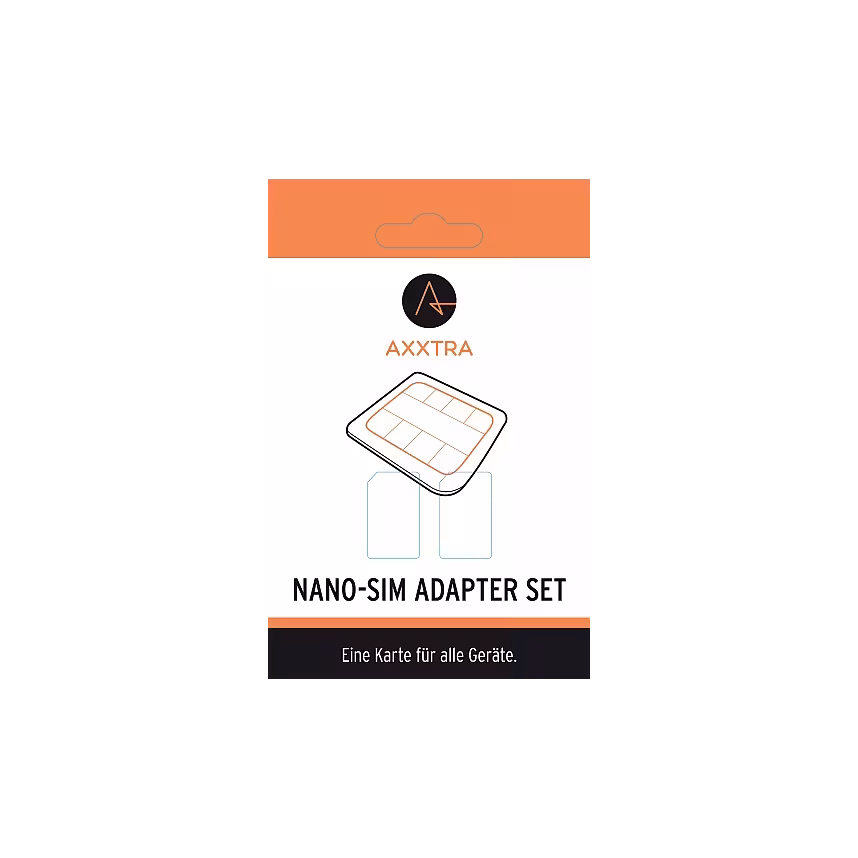 Axxtra Sim Karten Adapterset: 1 x NanoSIM auf MicroSim