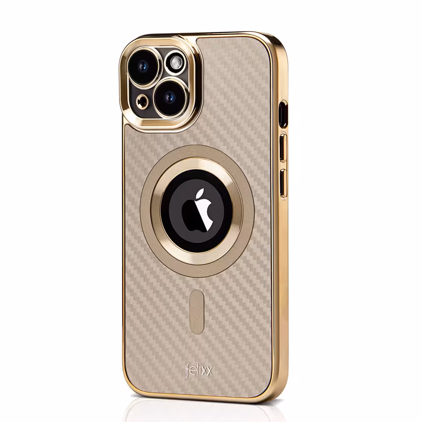 Felixx Back Carbon App iPhone 15 gold