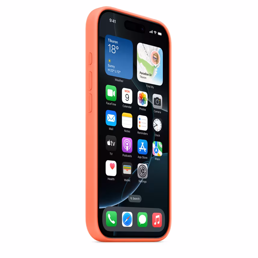 
Apple iPhone 16 Pro Silikon Case mit MagSafe mandarine