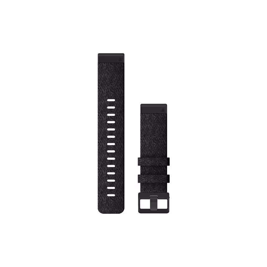 Garmin Quickfit Band 22mm Nylon schwarz meliert schwarz