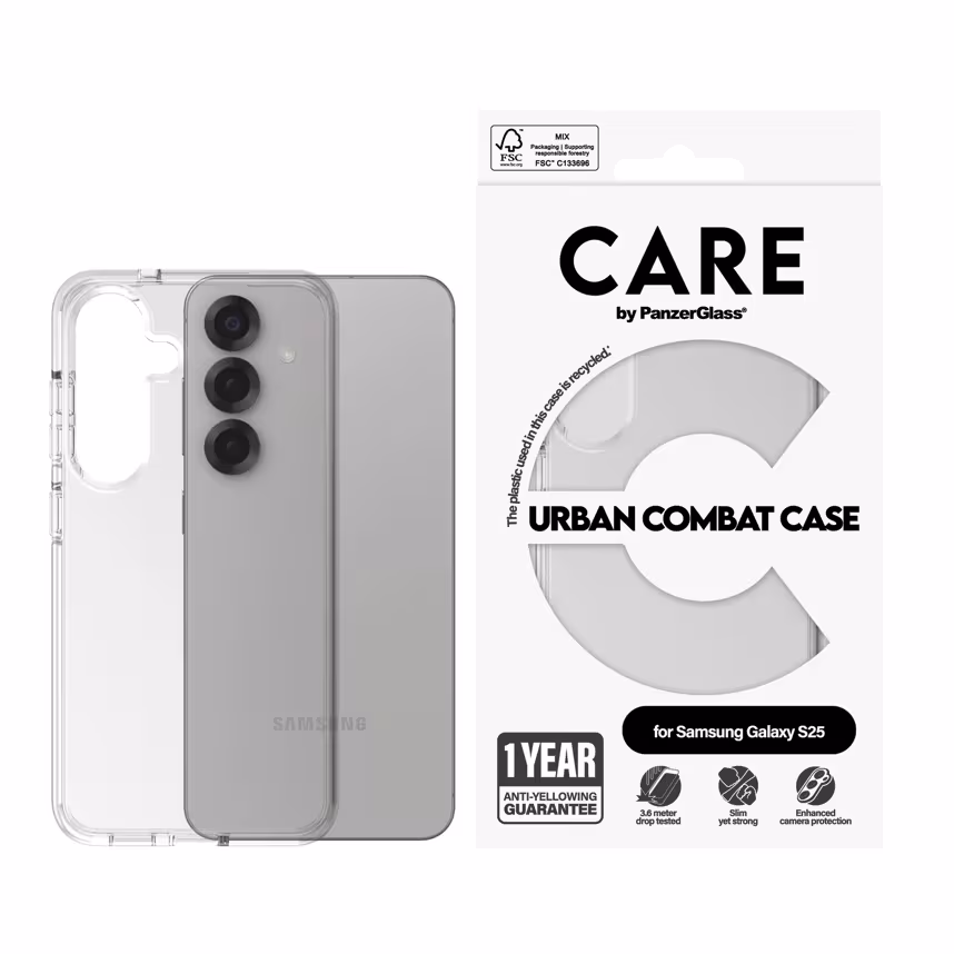 CARE PanzerGlass Flagship Case Transparent Clear S25