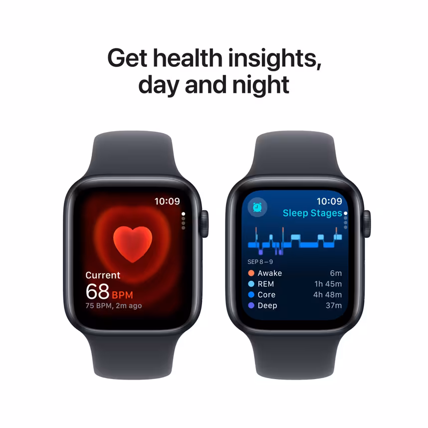 Apple Watch SE GPS 44mm midnight Alu Case + Band M/L