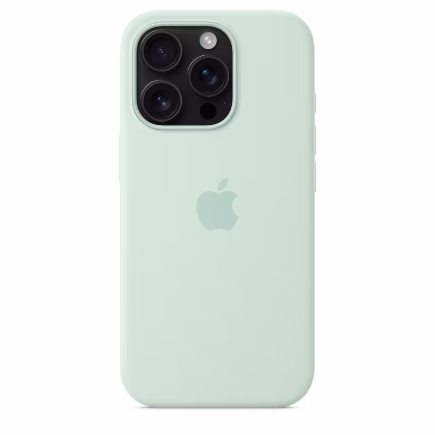Apple iPhone 16 Pro Silikon Case mit MagSafe aquamarin