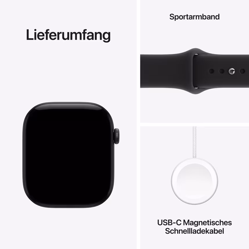 Apple Watch Series 12 GPS 46mm Black Alu Case + Black Sport M/L