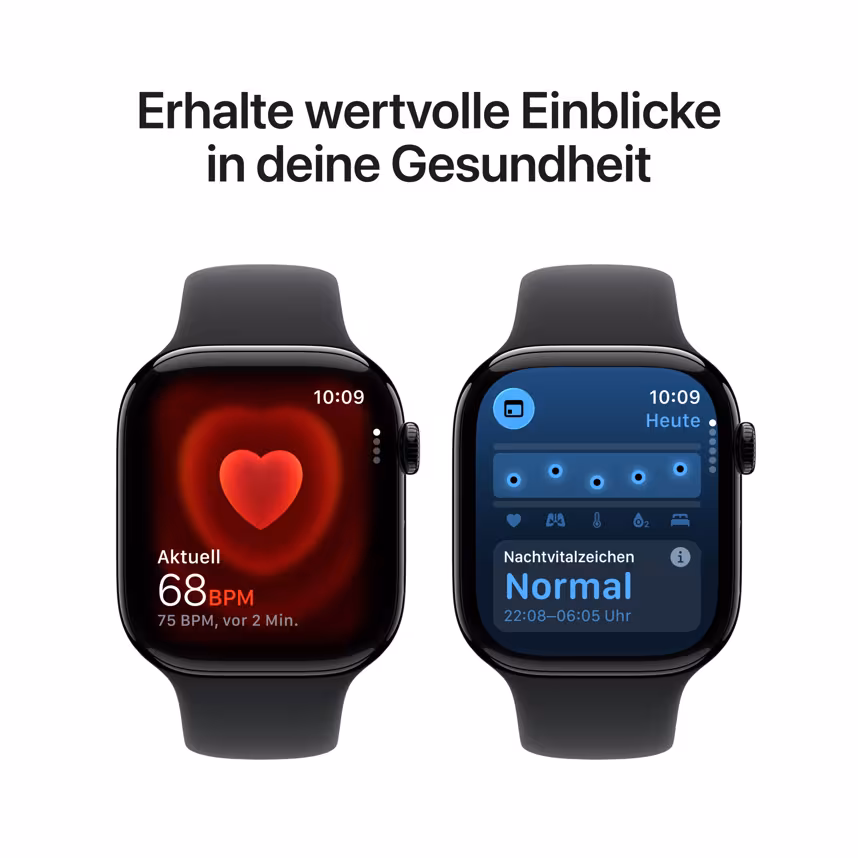 Apple Watch S11 LTE 46mm Jet Black Alu Case + Black Sport S/M