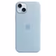 Apple iPhone 15 Plus Silikon Case mit MagSafe hellblau