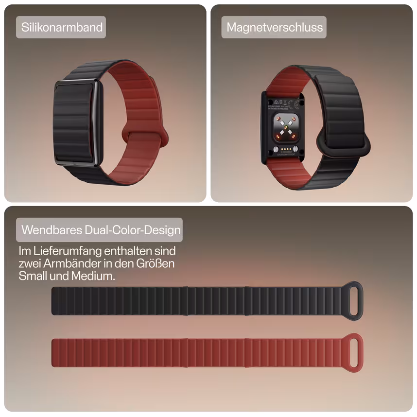 Polar WB Loop Gen2 Band Silikon Black/Red S-M