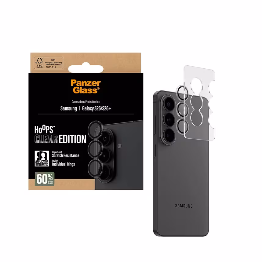 PanzerGlass Camera Glas Hoops Samsung Galaxy S26/S26+ Clear