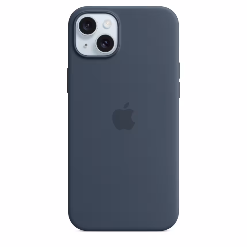 Apple iPhone 15 Plus Silikon Case mit MagSafe storm blue