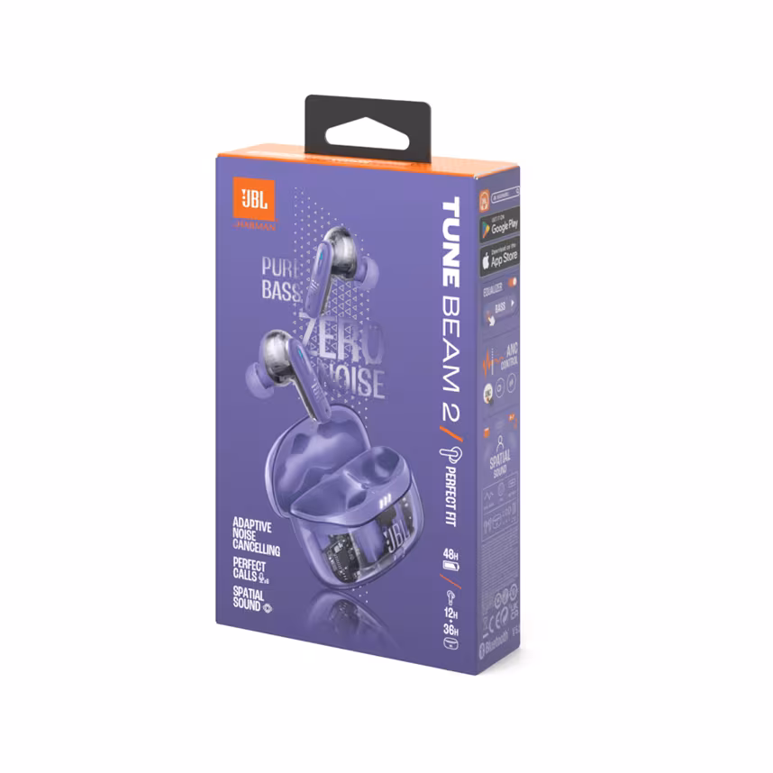JBL Tune Beam 2 GHOST, lila