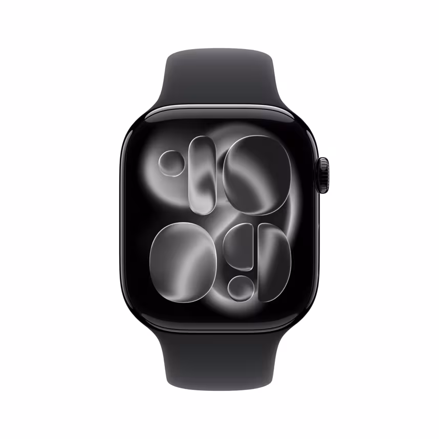 Apple Watch S11 LTE 46mm Jet Black Alu Case + Black Sport S/M