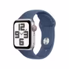 Apple Watch SE LTE 40mm silver Alu Case + denim Band S/M