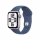Apple Watch SE LTE 40mm silver Alu Case + denim Band S/M