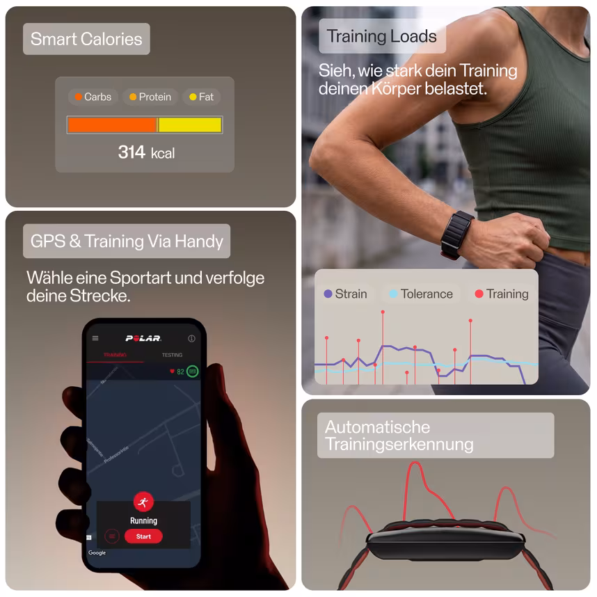 Polar Loop Gen2 Silikon Black/Red S-M
