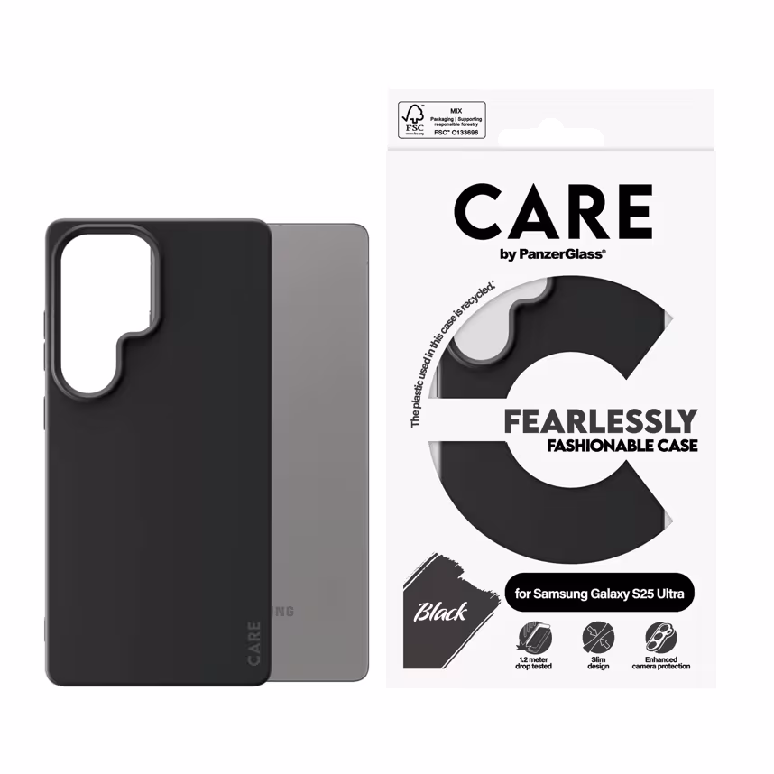 CARE PanzerGlass Fashionable Case Black Galaxy S25 Ultra