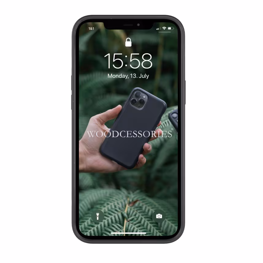 Woodcessories Bio Case antimikrobiell iPhone 12/12 Pro schwarz