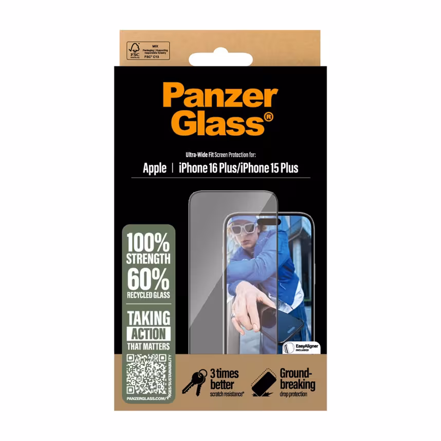 
PanzerGlass Schutzglas Apple iPhone 16 Plus