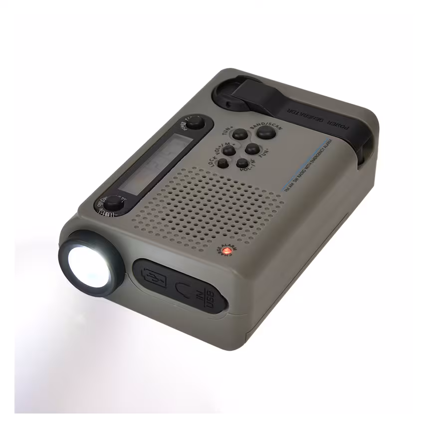 bea-tec Outdoor FM/AM Radio Solar mit LED 2000mAh graugrün