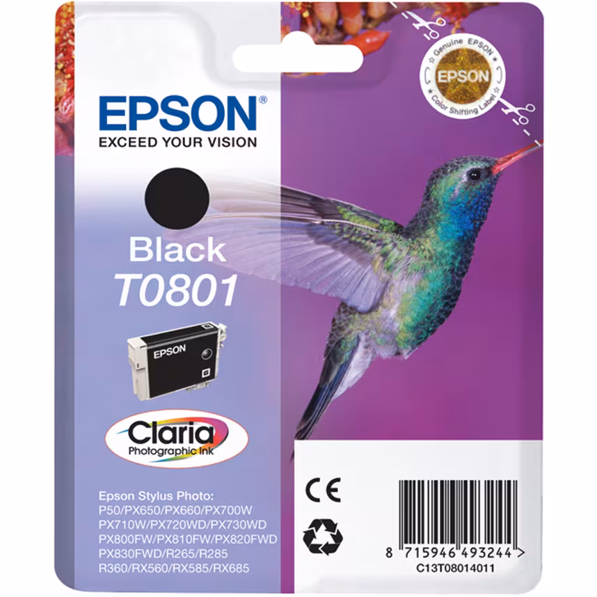 Epson T0801 Tinte Photo Black 7,4ml