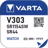 Varta V303 Silver Coin 1,55V