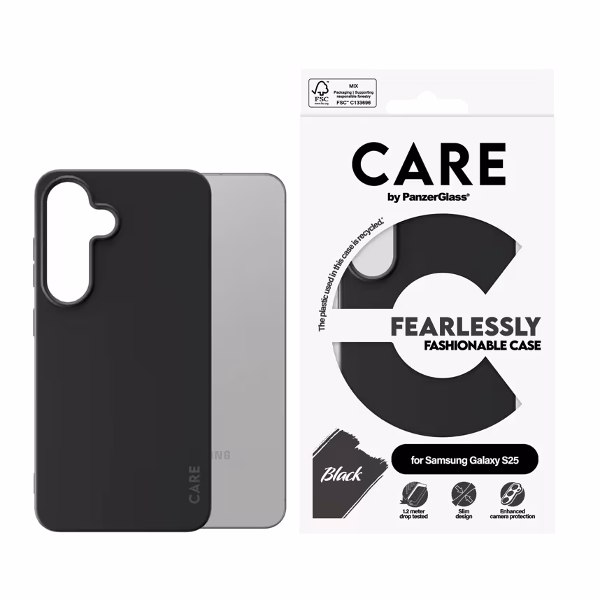 CARE PanzerGlass Fashionable Case Black Galaxy S25