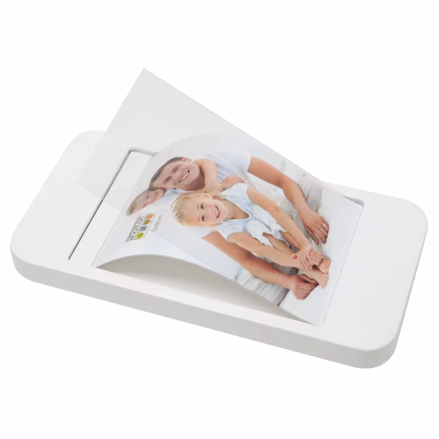 Bilderrahmen Deknudt 10x15cm Mobilfunk Kunststoff weiß S66RL