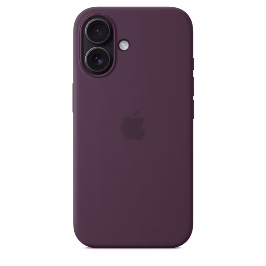  Apple iPhone 16 Silikon Case mit Magsafe plum 