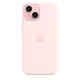 Apple iPhone 15 Silikon Case mit MagSafe light pink