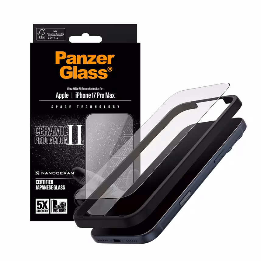 PanzerGlass Ceramic II Screen Protector iPhone 17 Pro Max