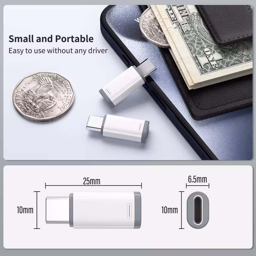 felixx Lade- Adapter Lightning Buchse zu USB Typ-C Stecker