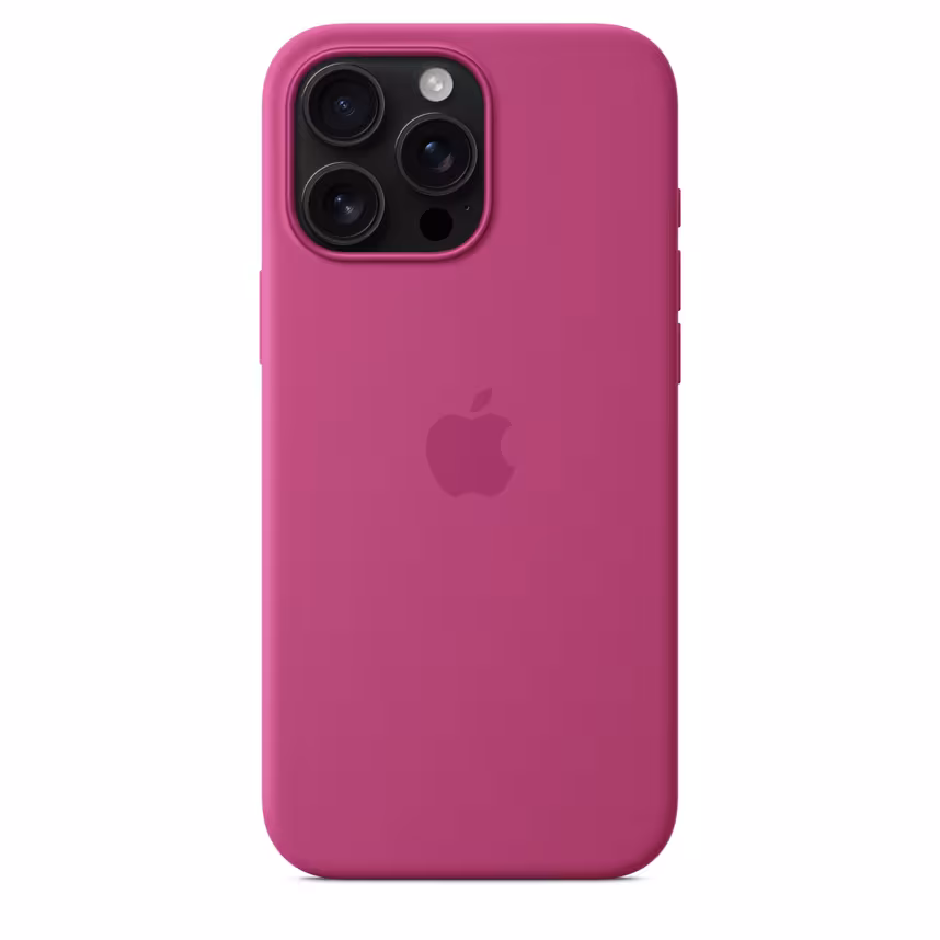 Apple iPhone 16 Pro Max Silikon Case mit Magsafe fuchsia